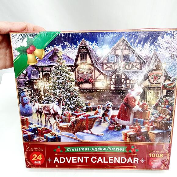 Advent Calendar 1008 Piece Christmas Jigsaw Puzzle  27.5" x19.7" Countdown Fun - Picture 5 of 12